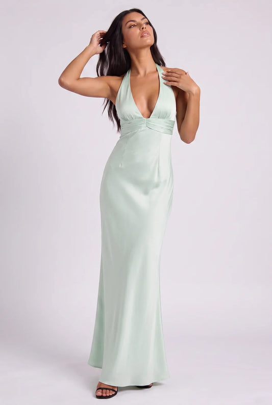 Vestido Largo Paula Satinado