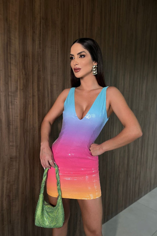 Vestido Corto Zuleima de Lentejuelas