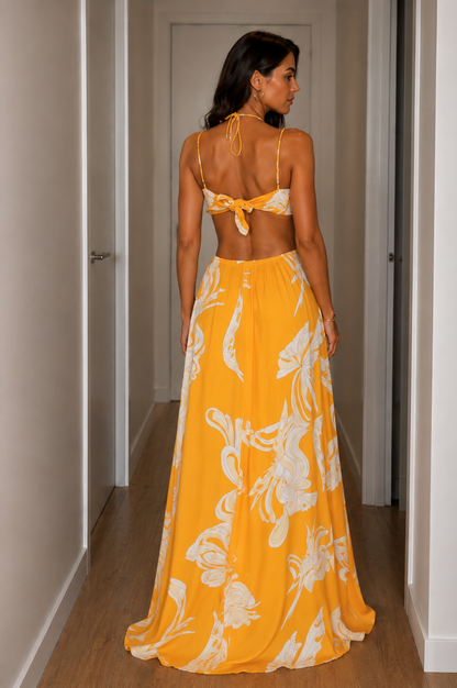 Vestido Largo Chary Amarillo