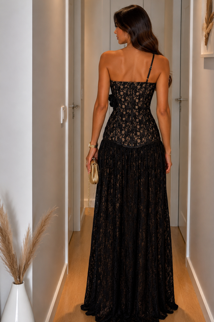 Vestido Largo Tabitha Negro