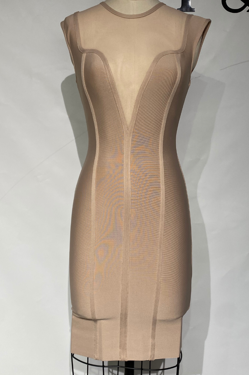 Vestido Midi Bandage Flávia Beige