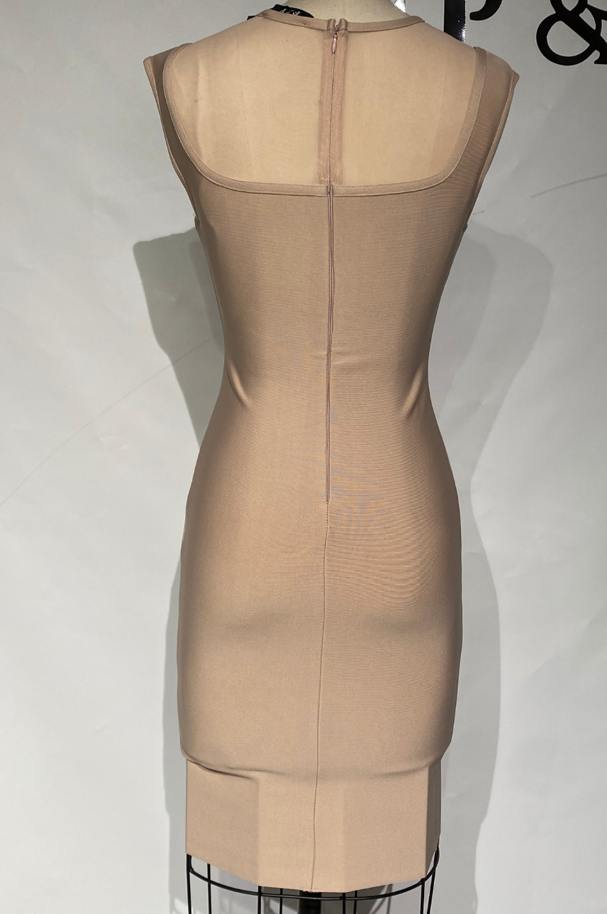 Vestido Midi Bandage Flávia Beige