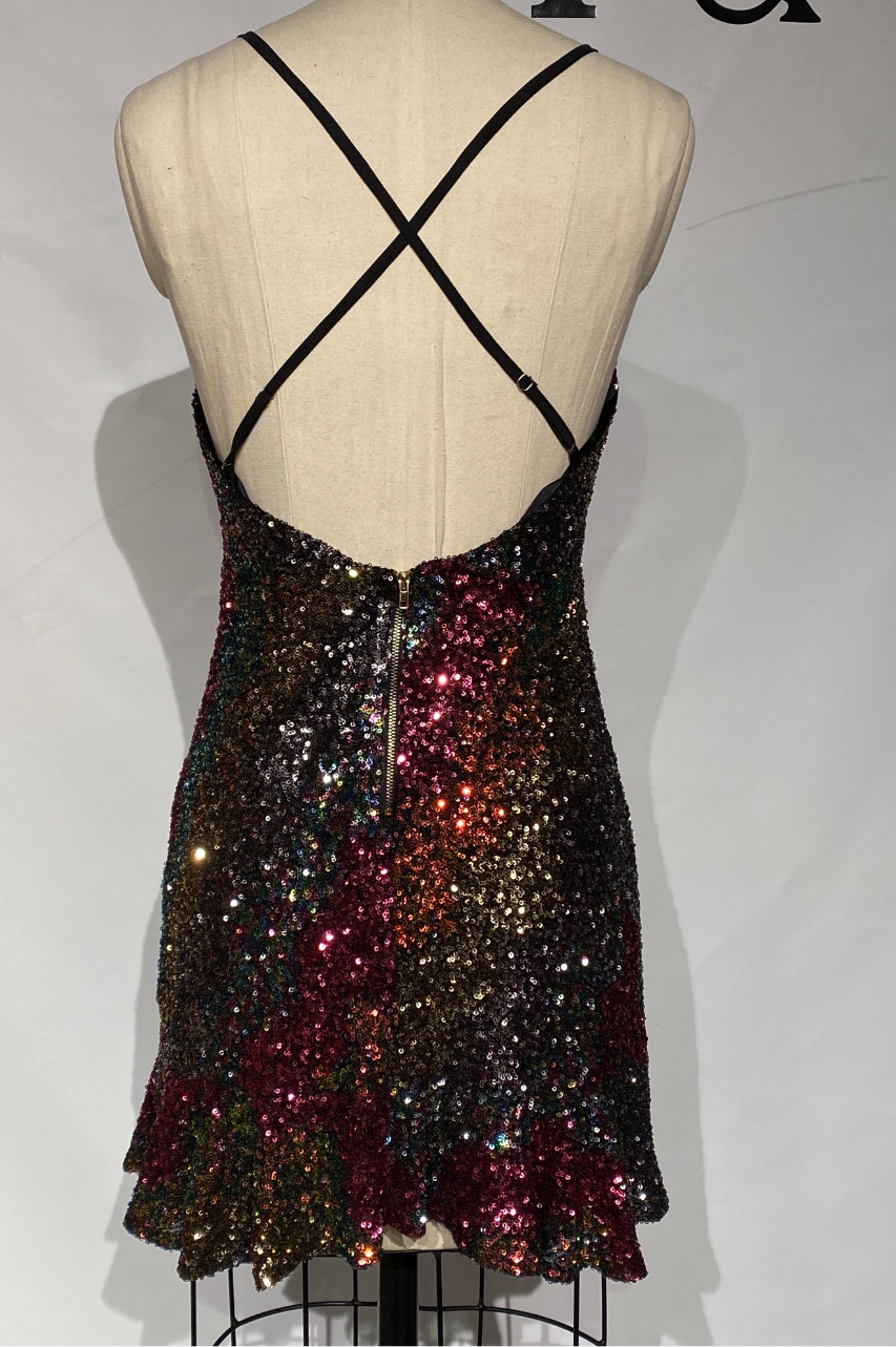Vestido Corto Morgana de Lentejuelas