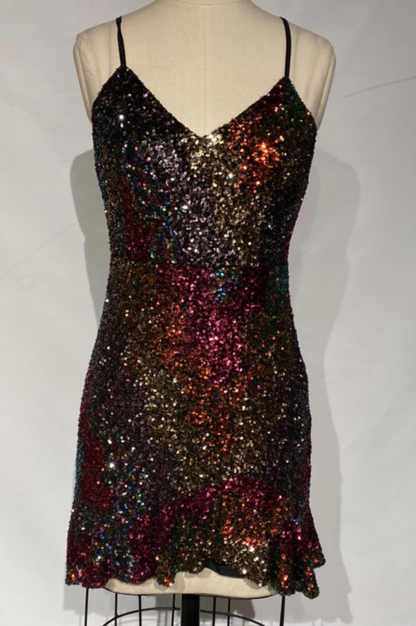 Vestido Corto Morgana de Lentejuelas