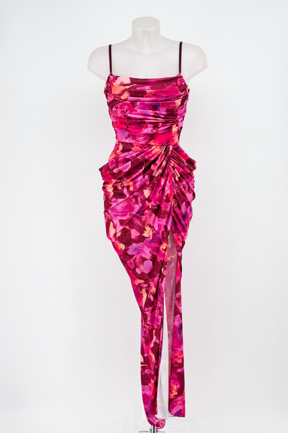 Vestido Largo Mila Fucsia