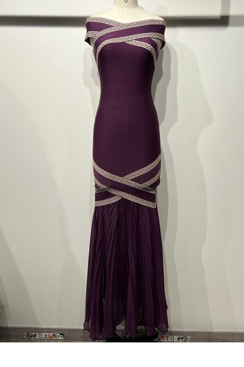 Vestido Largo Bandage Sofía Morado