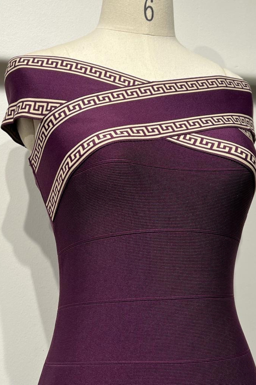 Vestido Largo Bandage Sofía Morado