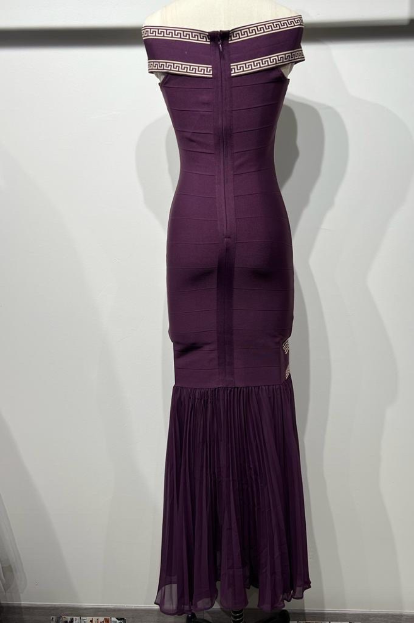 Vestido Largo Bandage Sofía Morado