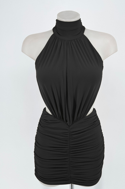 Vestido Corto Vania Negro Espalda Descubierta