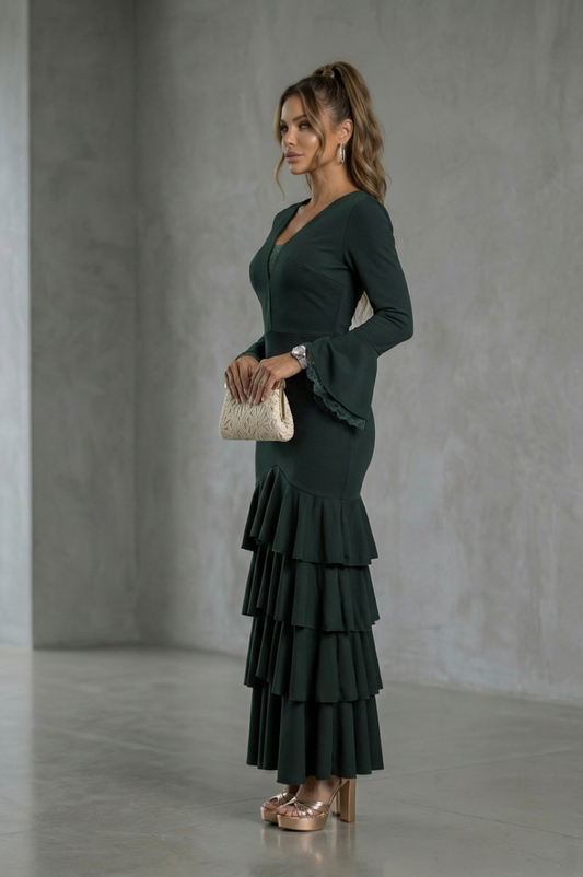 Traje de Flamenca Teresa Verde