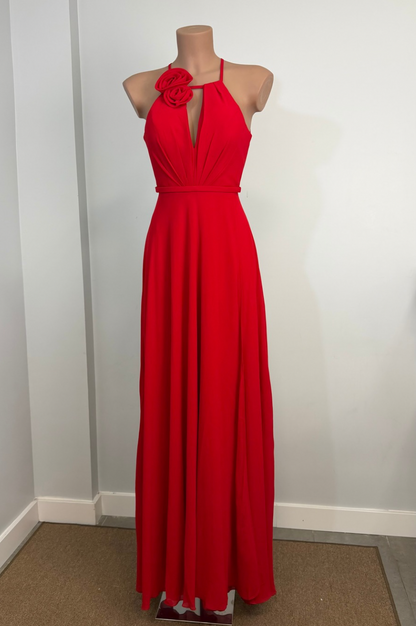 Vestido Largo Claudia Rojo