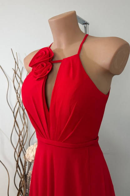 Vestido Largo Claudia Rojo