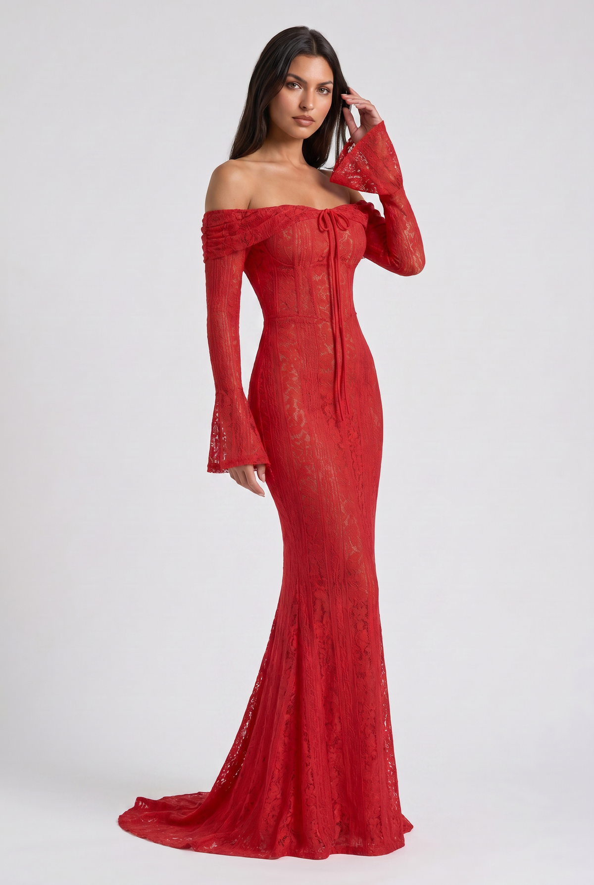 Vestido Largo Alessandra Rojo