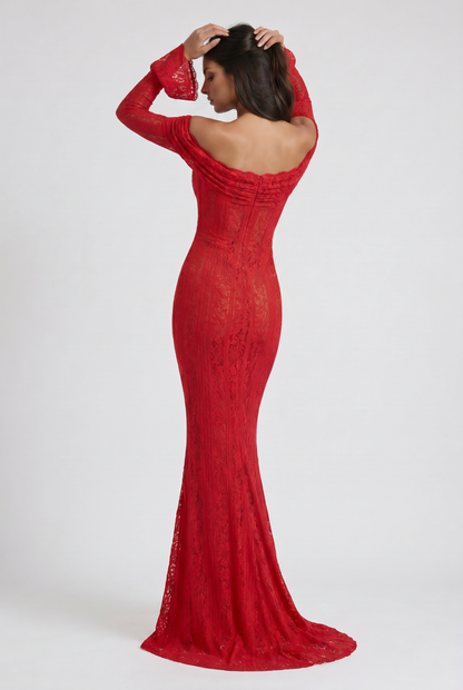 Vestido Largo Alessandra Rojo