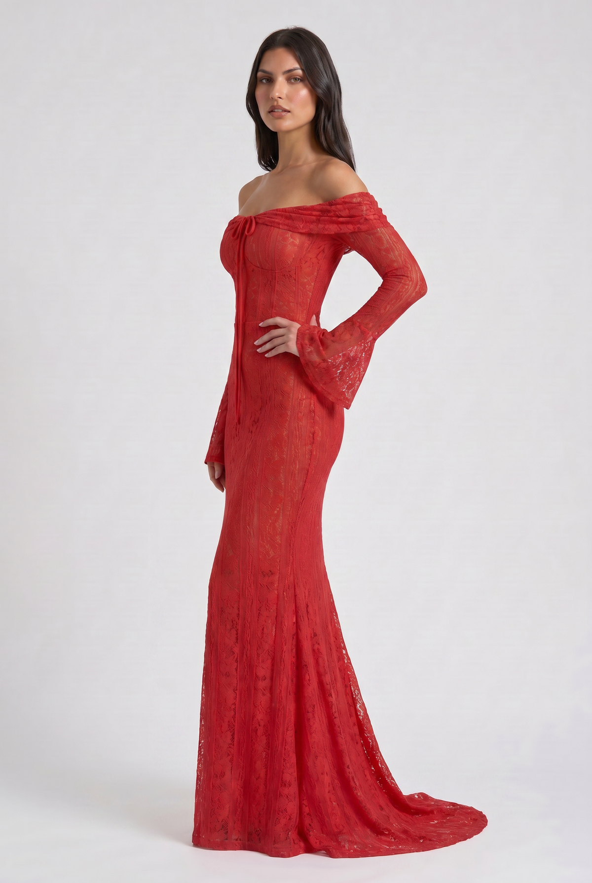 Vestido Largo Alessandra Rojo