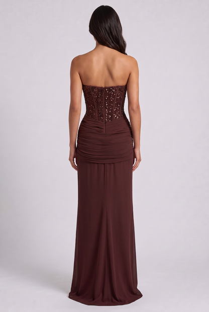 Vestido Largo Jasmin Chocolate