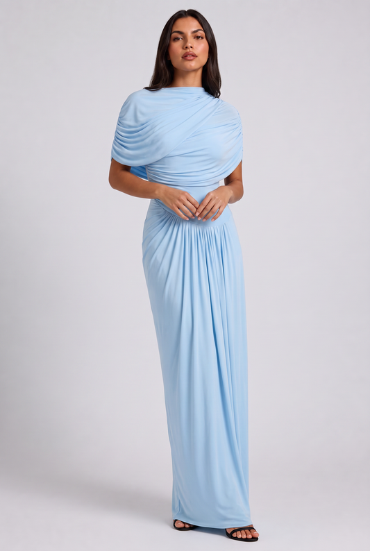 Vestido Largo Camilla Azul Bebé