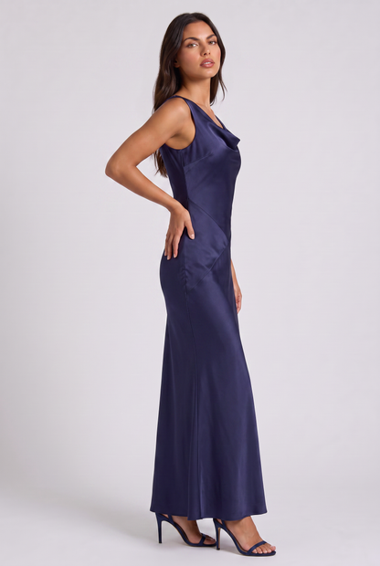 Vestido Largo Saphir Azul Marino