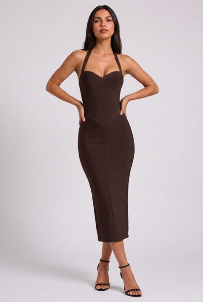Vestido Midi Petra Chocolate