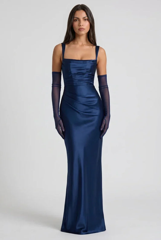 Vestido Largo Valeria Satinado