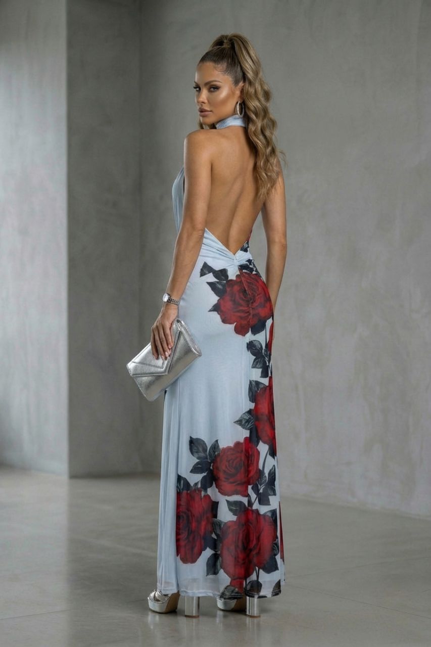 Vestido Largo Amaia Estampado