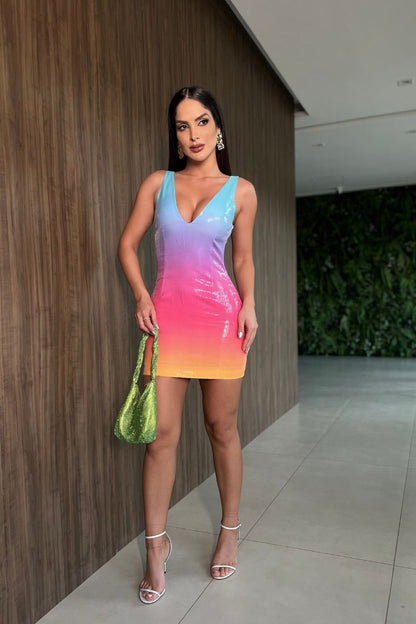 Vestido Corto Zuleima de Lentejuelas