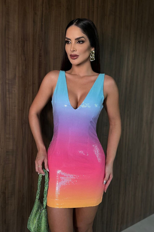 Vestido Corto Zuleima de Lentejuelas