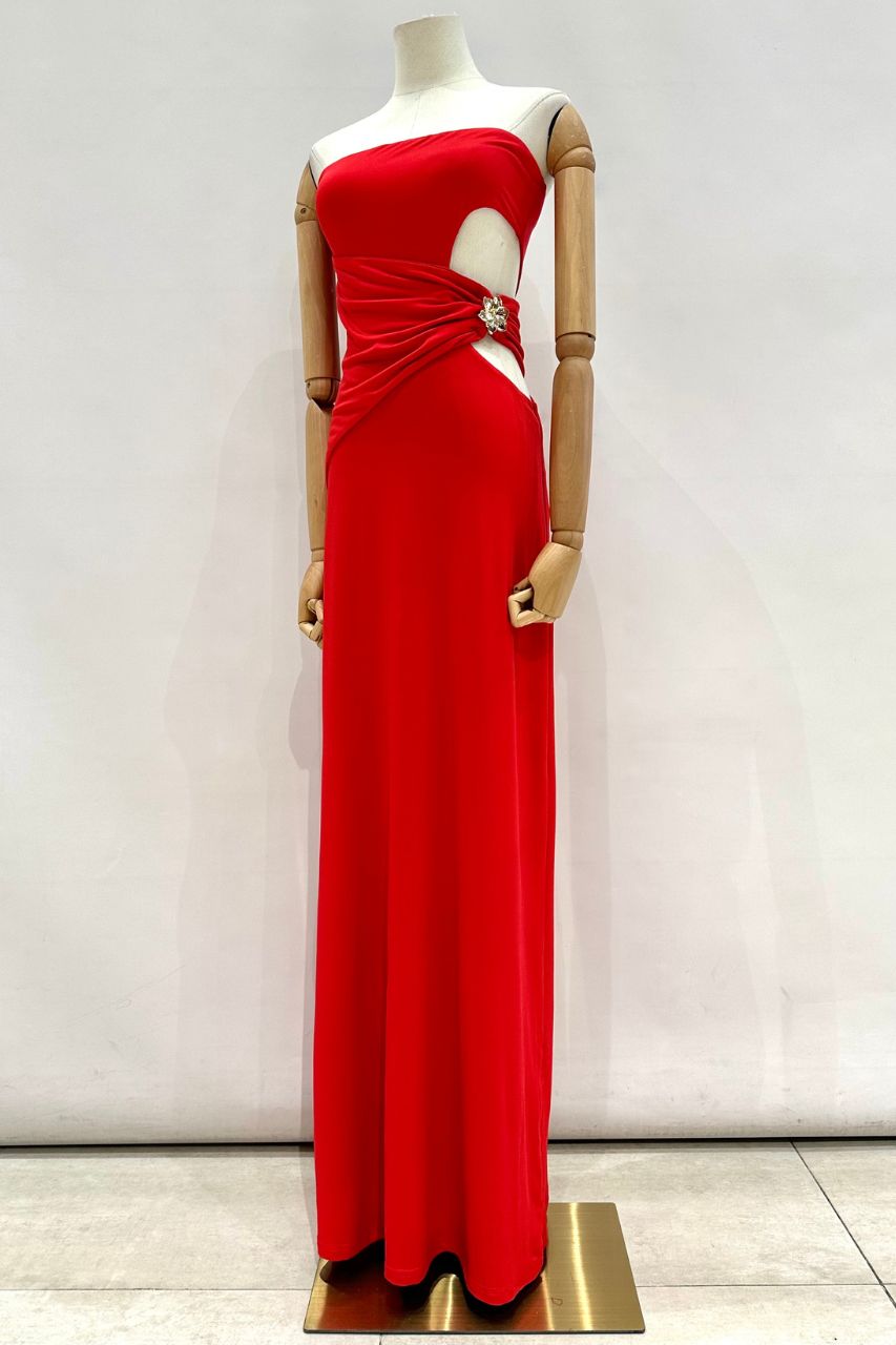 Vestido Largo Samira Rojo