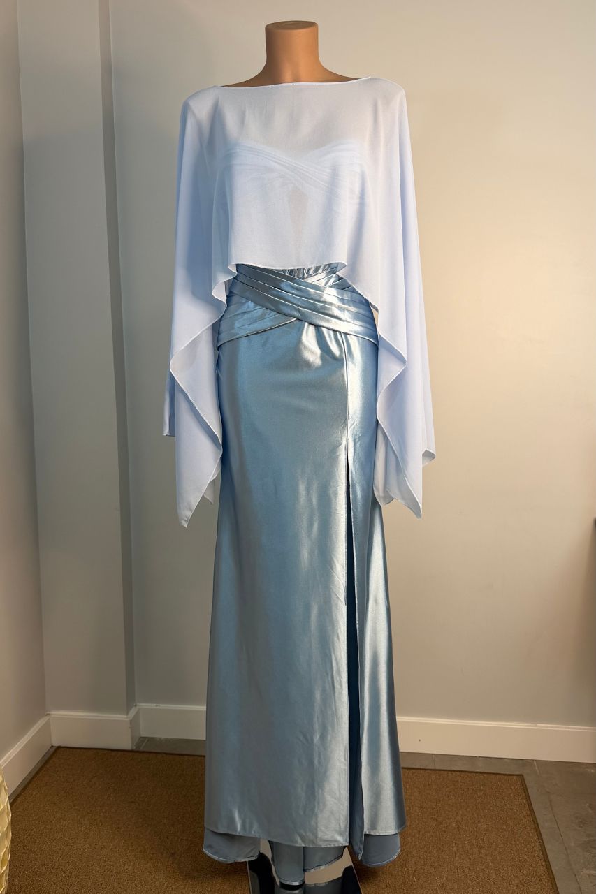 Vestido Largo Alina Azul Claro