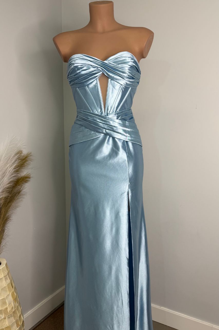 Vestido Largo Alina Azul Claro