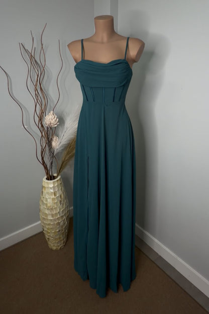 Vestido Largo Betza Petróleo
