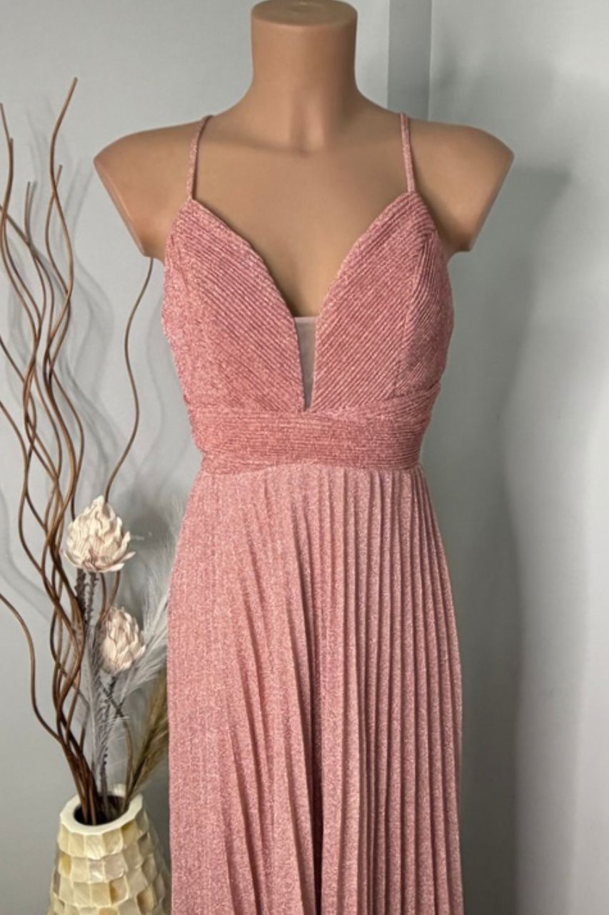 Vestido Largo Mórela Rosa