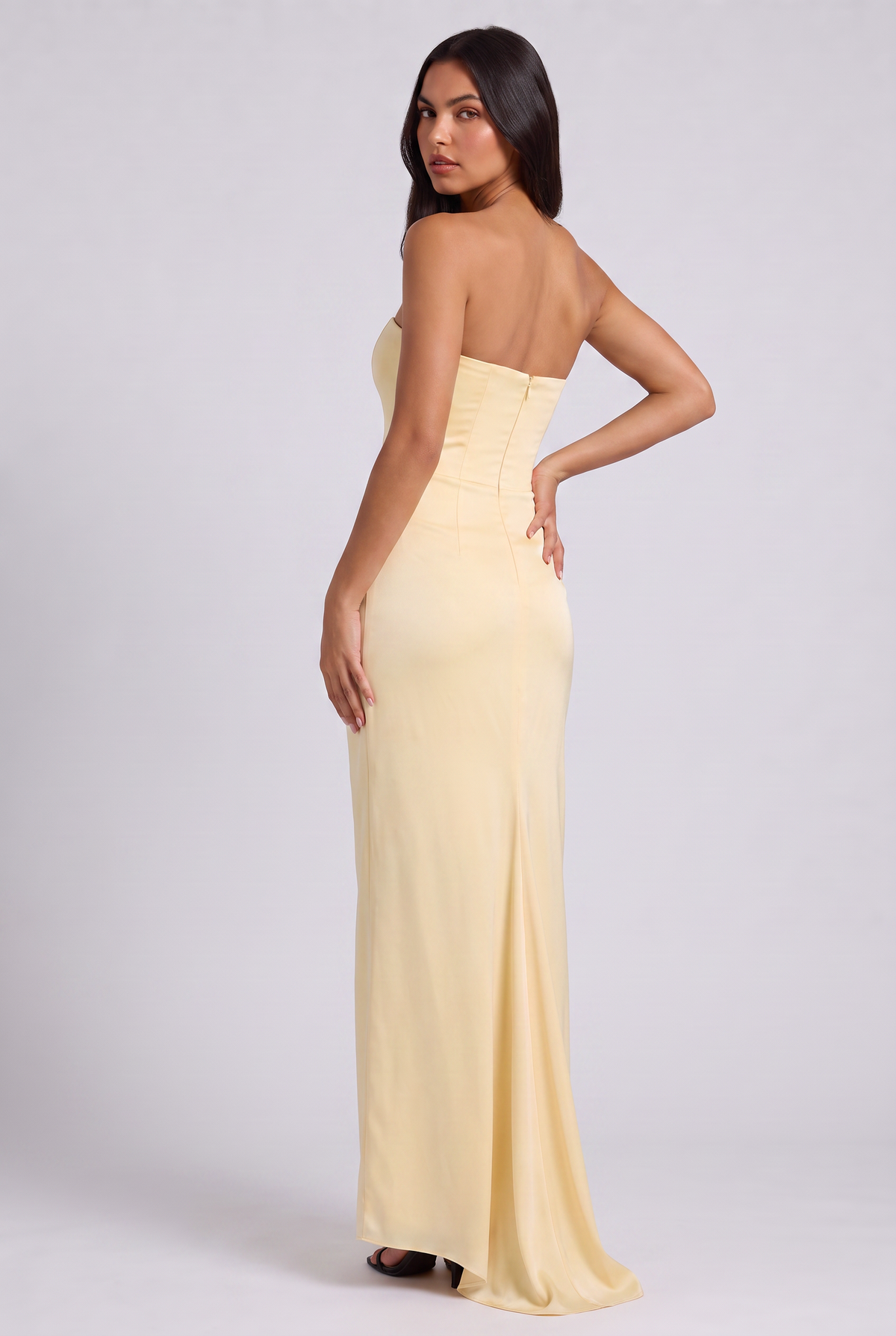 Vestido Largo Sirena Lucie Amarillo