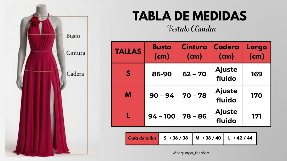 Vestido Largo Claudia Rojo